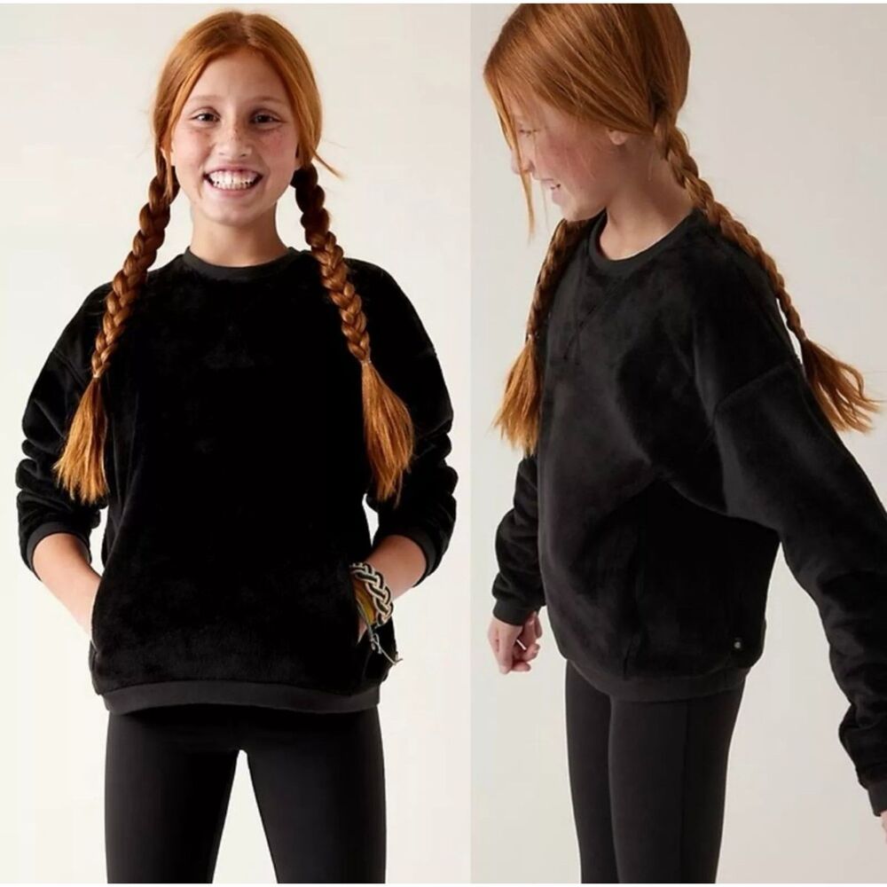 ATHLETA GIRL Feelin' Great 2.0 Sweatshirt, Black, Sz XL (14)